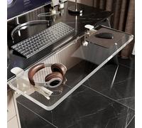 Panneau D'extension De Bureau Ergonomique, Plateau D'extension De Bureau Pliable À 90 Degrés Sans Perçage, Bords Arrondis, Réduit Les Chocs Et Les Rayures(40cm/7.9in)