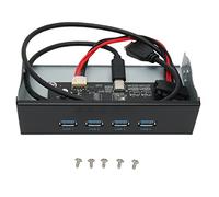 Panneau d'extension de Lecteur Optique, Boîtier Métallique USB3.2 10 Gbps, Panneau Avant, Hub Stable pour PC (Lecteur Optique 4USB Type E)