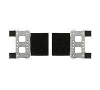 Panneau D'extension Molle, Panneau Latéral Tactique à Scratch, Extension D'aile pour Pochette Radio/MAG de Ceinture de Poitrine pour Gilet Tactique(Black,2apck)