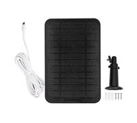 Panneau d'extension solaire Alimentation électrique portable à l'étanchéité avec une caméra de sécurité du support réglable 4W 6V (Noir)
