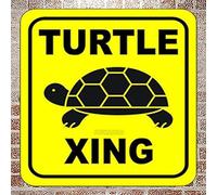 Panneau d'extérieur en aluminium composite avec inscription « Turtle Xing Cross Safety » - 30,5 x 30,5 cm