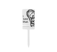 Panneau d'extérieur « I Saw It Dog Poop » avec support de sac, panneau « Please Clean Up Your Pet Poop » - Insert d'avertissement amusant pour barbecue pour jardin (kaki, taille unique)