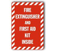 Panneau d'extincteur à l'intérieur pour affaires et trousse de premiers secours en aluminium 30,5 x 40,6 cm