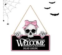 Panneau d'Halloween - Pendentif effrayant de porte d'entrée | Signes muraux d'horreur | Décoration d'Halloween effrayante, signe de porche de maison hantée de ferme, décoration murale de jardin de