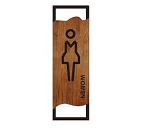 Panneau d'identification des toilettes, panneaux for toilettes hommes et femmes, icônes 3D en relief en acrylique, décoration de porte de salle de bain(A)