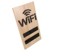 Panneau D'identification Wifi en Bois Acrylique, Style Moderne | Présentoir Vertical de Table, Surface Effaçable, Stabilité sur Comptoir, pour Accueil et Espaces Partagés
