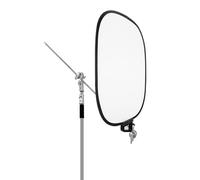 Panneau Diffuseur Léger Pliable Blanc Doux 60 * 75 Cm, Panneau de Diffusion Lumineux avec Sac de Transport et Tige de Support, Modificateur de Tissu Diffuseur pour Produit, Vidéo