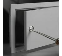 Panneau d'Inspection en Aluminium à Verrouillage par Fente, Rabat de Révision Sécurisé sans Clé, Trappe d'Accès pour Cloison Sèche Gaines Techniques Tuyaux et Électricité(Gris,400 x550 mm)