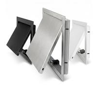 Panneau d'Inspection en Aluminium Magnétique pour Cloisons Sèches, Trappe de Visite Placo Push-Click, Porte d'Accès Invisible pour Baignoire Compteur d'Eau et Boîte à Fusibles(Noir,200 x300 mm)