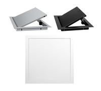 Panneau d'inspection multifonction avec cadre en aluminium, panneau d'inspection for mur/plafond de 150 mm, 250 mm, 400 mm, adapté aux murs/plafonds(Black,50x50cm)