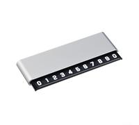 Panneau d'instruments de voiture, plaque de numéro de téléphone de stationnement temporaire, construction en alliage d'aluminium pour afficher les informations de contact dans les zones de