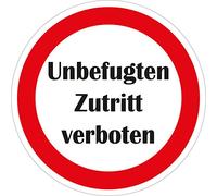 Panneau d'interdiction « Accès non autorisé » | Ø 200 mm | Blanc/rouge | 1 pièce