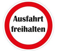 Panneau d'interdiction « Ausfahrt freihalten» | Ø 200 mm | blanc/rouge | 1 pièce