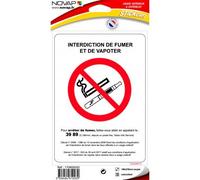Panneau d'interdiction de fumer et de vapoter - VAP.148X210 NOVAP