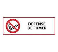 Panneau d'interdiction - Défense de fumer - P002 - ISO 7010 450 x 150 mm PVC 2 mm