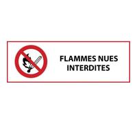 Panneau d'interdiction - Flammes nues interdites - P003 297 x 105 mm PVC 2 mm