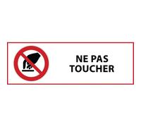 Panneau d'interdiction - Interdiction de toucher - P010 297 x 105 mm Vinyle Souple Autocollant