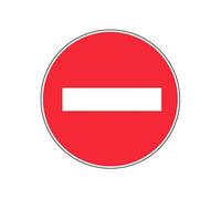 Panneau d’interdiction rond 300mm ''Sens interdit'' - NOVAP - 4060101
