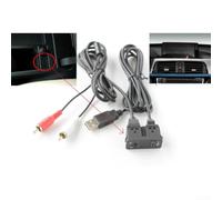 Panneau d'interface audio de voiture noir pour modèles BMW avec adaptateur de type C Plus pour prise de conversion RCA Matériau ABS pour tableau de bord avec câble de 150 cm pour Alpine Pioneer pour