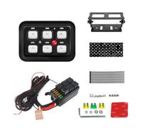 Panneau d'interrupteur à 6 interrupteurs LED 12 V-24 V avec contrôle tactile, disjoncteur réinitialisable 60 A pour camping-car, remorque, bateau, véhicules tout-terrain