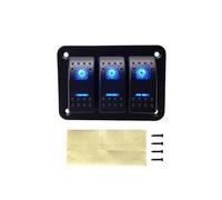 Panneau d'interrupteur à bascule à 2, 3, 4, 5, 6 interrupteurs à bascule à double LED pour camion, bateau, voiture, panneau d'interrupteurs à prise allume-cigare, disjoncteur électronique (3