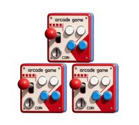 Panneau d'interrupteur rétro style arcade, cache-interrupteur lumineux, décoration murale vintage pour salle de jeux avec joystick et boutons colorés, style arcade, pour salle de jeux (3Pcs)