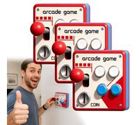 Panneau d'interrupteurs d'arcade rétro - Plaque murale classique pour salle de jeux vidéo, décoration murale vintage avec joystick et boutons colorés, décoration murale de style arcade pour salle de