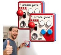 Panneau d'interrupteurs d'arcade rétro - Plaque murale classique pour salle de jeux vidéo, décoration murale vintage avec joystick et boutons colorés, décoration murale de style arcade pour salle de