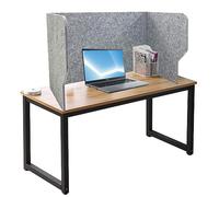 Panneau d'intimité acoustique de bureau - Barrière autonome en fibre de polyester - Protection contre les éternuements pour les postes de travail - Cloison de bureau d'ordinateur pour une meilleure