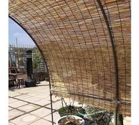 Panneau d'intimité en bambou, clôture en roseau naturel, auvent de couverture d'ombrage de pergola, séparateur de clôture de jardin décoratif for balcon de patio extérieur(5.3x6.6ft/162x200cm)