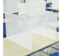Panneau d'intimité portable givré autonome pour bureau, barrière de séparation réglable pour espaces de travail et comptoirs, améliore la concentration et la productivité