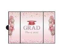 Panneau d'invité de remise de diplôme dans le livre, livre de signature de remise des diplômes - Livre d'or de signature classe 2025, faveurs de la fête de la saison de remise des diplômes pour