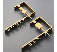 Panneau directionnel pour toilettes avec flèche pour homme et femme, support mural en acrylique pour intérieur et extérieur