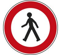 Panneau disque Accès interdit aux piétons 650 Ecolign B9a cl1 - NADIA SIGNALISATION - DIS650E1B9a