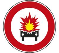 Panneau disque Accès Interdit aux Véhicules Transportant Marchandises Dangereuses 850 B18a cl2 - NADIA SIGNALISATION - DIS850E2B18a