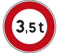 Panneau disque accès interdit véhicules poids excédent 650 B13 3T5 cl2 - NADIA SIGNALISATION - DIS650E2B13 3T5