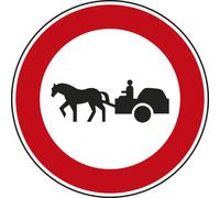 Panneau disque Accès interdit véhicules traction animale 650 Ecolign B9c cl2 - NADIA SIGNALISATION - DIS650E2B9c