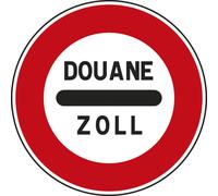 Panneau disque arrêt au poste de douane 850 Ecolign B4 cl2 - NADIA SIGNALISATION - DIS850E2B4