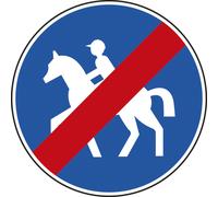 Panneau disque Fin de chemin obligatoire pour cavaliers 650 Ecolign B42 cl1 - NADIA SIGNALISATION - DIS650E1B42