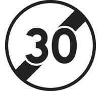 Panneau disque fin de limitation de vitesse 650 Ecolign B33 30 cl1 - NADIA SIGNALISATION - DIS650E1B33 30