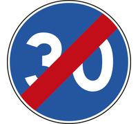 Panneau disque fin de vitesse minimale obligatoire 850 Ecolign B43 cl2 - NADIA SIGNALISATION - DIS850E2B43