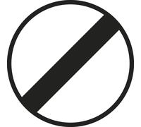 Panneau disque Fin des Interdictions Signalées 650 Ecolign B31 cl1 - NADIA SIGNALISATION - DIS650E1B31