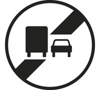 Panneau disque Fin d'interdiction de dépasser 850 Ecolign B34a cl1 - NADIA SIGNALISATION - DIS850E1B34a