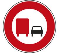 Panneau disque Interdiction véhicules >3.5t dépasser autres véhicules 850 ECOLIGN B3a cl1 - NADIA SIGNALISATION - DIS850E1B3a