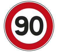 Panneau disque Limitation de vitesse interdiction 450 Ecolign B14 90 cl1 - NADIA SIGNALISATION - DIS450E1B14 90