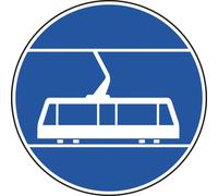 Panneau disque voie réservée aux tramways 850 Ecolign B27b cl2 - NADIA SIGNALISATION - DIS850E2B27b