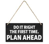 Panneau « Do It Right The First Time » pour décoration d'intérieur - Panneau de décoration rustique en bois pour ferme (30,5 x 15,2 cm)