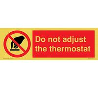 Panneau « Do not adjust the thermostat » - 300 x 100 mm - L31