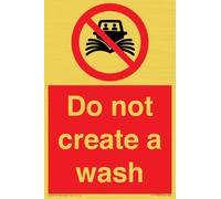 Panneau « Do not create a wash » - 100 x 150 mm - A6P