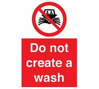 Panneau « Do not create a wash » - 400 x 600 mm - A2P